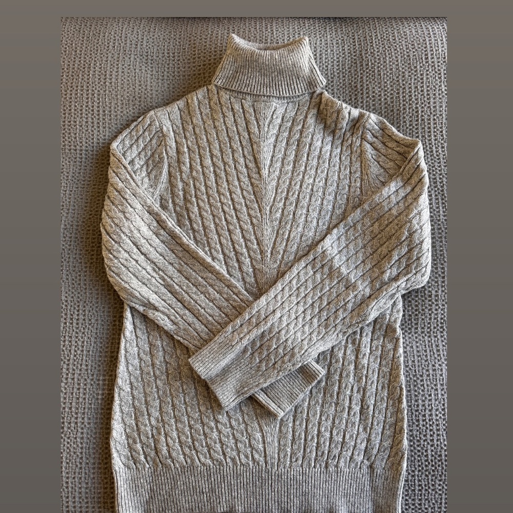 Express Cable Knit Turtleneck Sweater